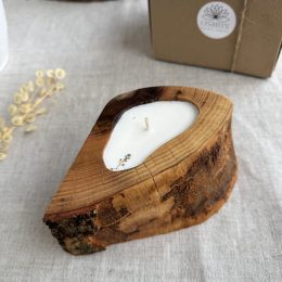 Wooden Candle Natural Edge