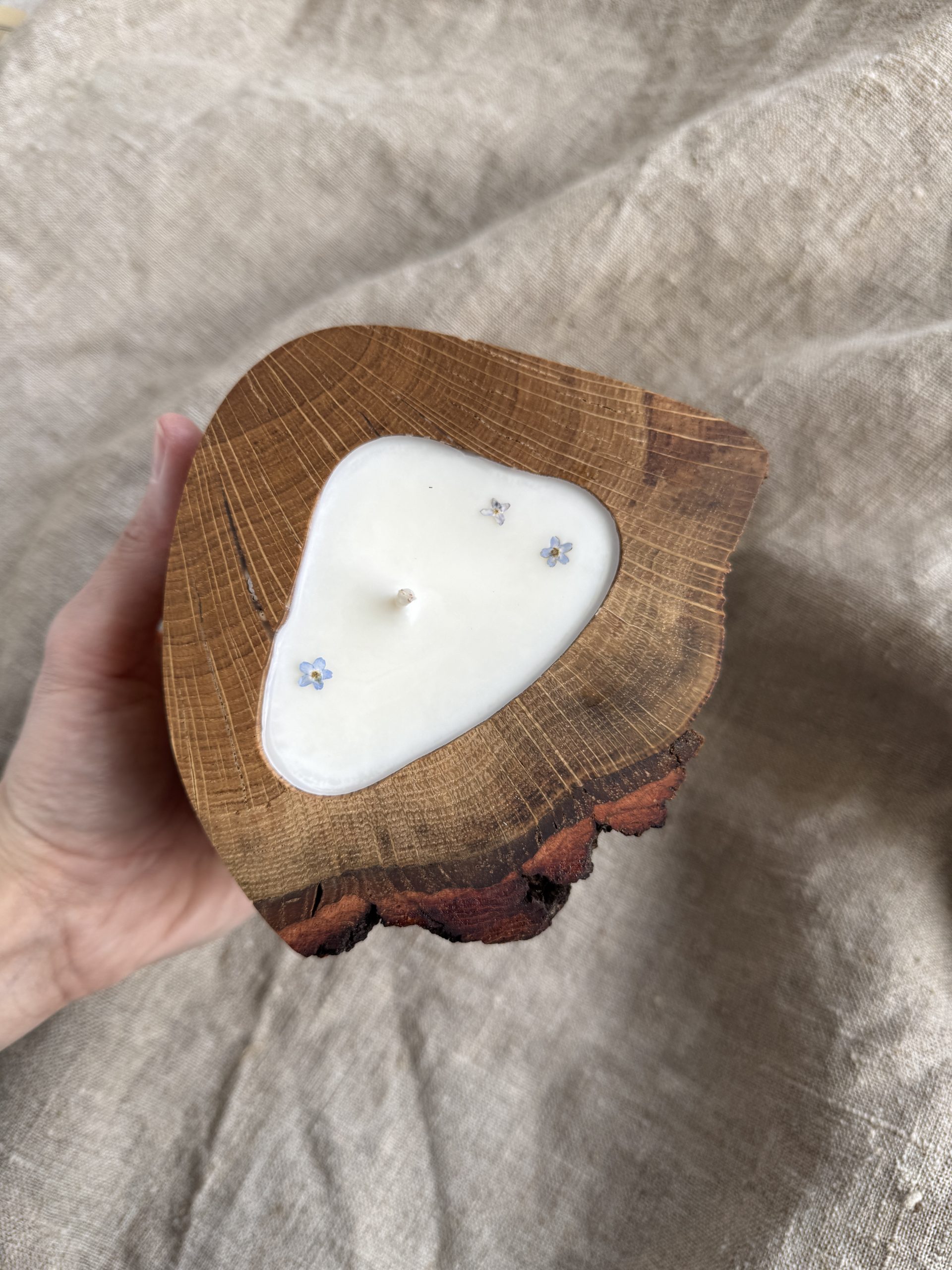 Blooming Wood Candle - Image 3