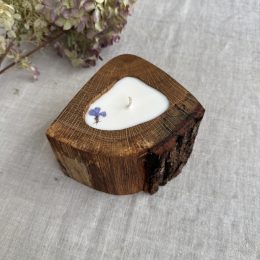 Soft Peony - Wooden Candle in Oak