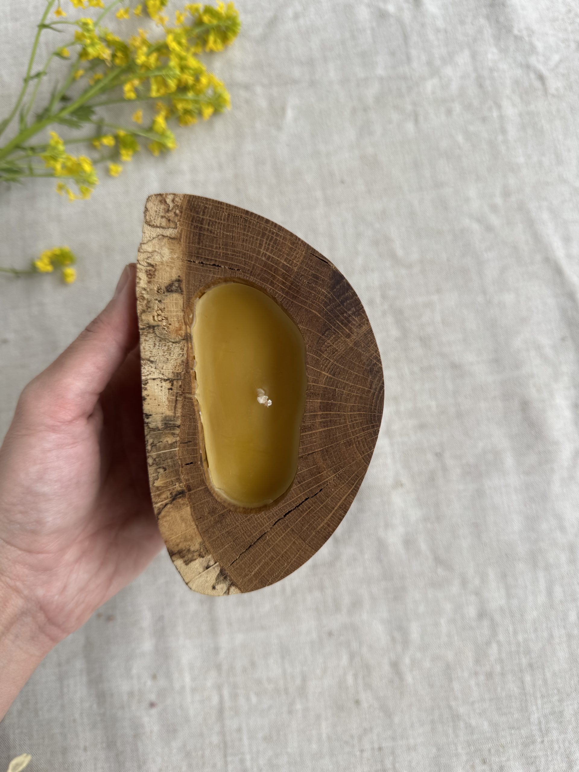 Pure Oak Beeswax Candle - Image 3