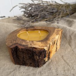Natural beeswax candle