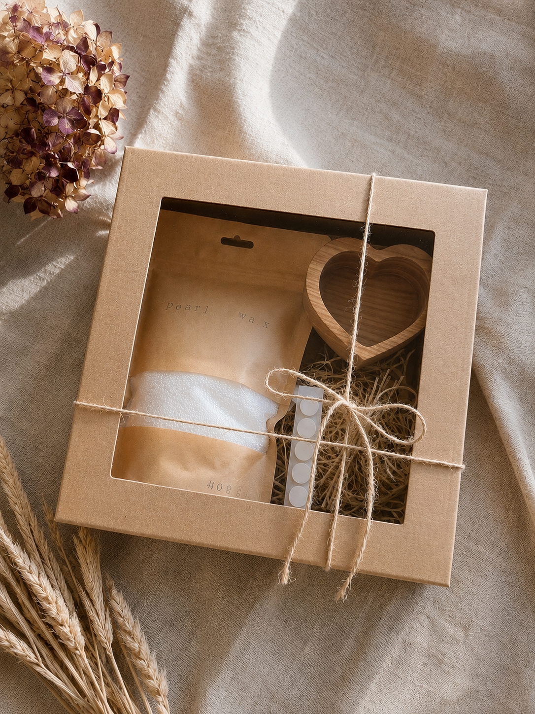 DIY Candle Making Kit – Refillable Wooden Candle Heart